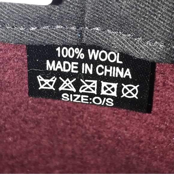 NWT Urban Outfitters Telescope Wrap Scarf Wool Wide Brim Hat Wine main image 7